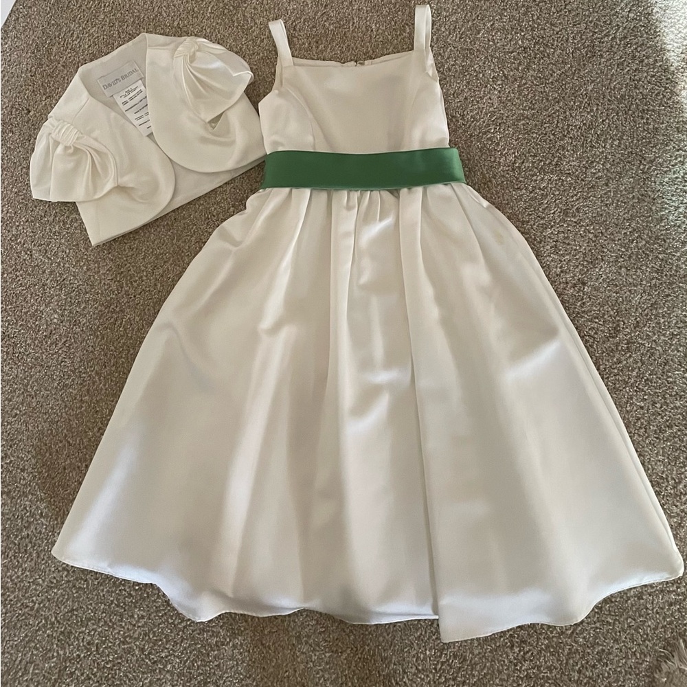 Flower girl dress with removable sash